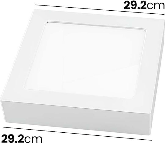 Avizar Quadratisches LED-Panel 25W 29,2x29,2cm Geringer Verbrauch Weiß