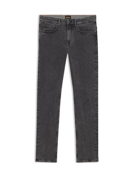 Delaware Ανδρικό Παντελόνι Τζιν με Slim Εφαρμογή Dark Grey