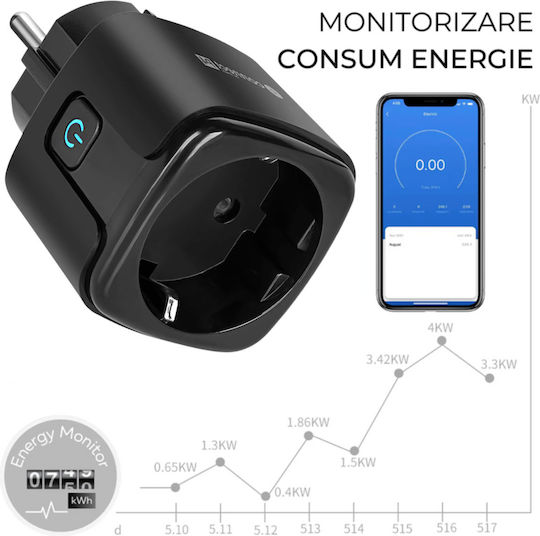 Smart Einzelne Steckdose mit Schalter und Fernbedienung 4 Stück