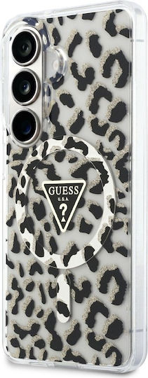 Guess Guess Iml Leopard Print Triangle Rückseite Kunststoff / Silikon Schwarze Handyhülle für Galaxy S26
