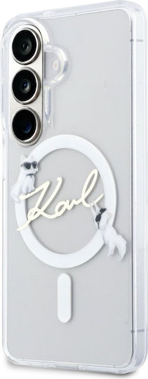 Karl Lagerfeld Iml Kc Script Umschlag Rückseite Silikon / Kunststoff Transparent Galaxy S26+