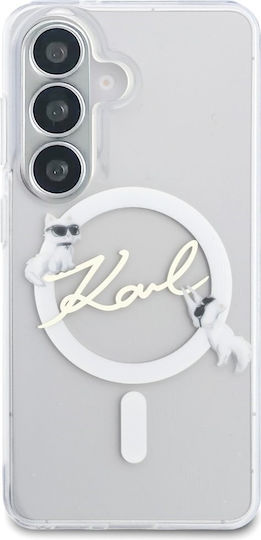 Karl Lagerfeld Iml Kc Script Umschlag Rückseite Silikon / Kunststoff Transparent Galaxy S26+