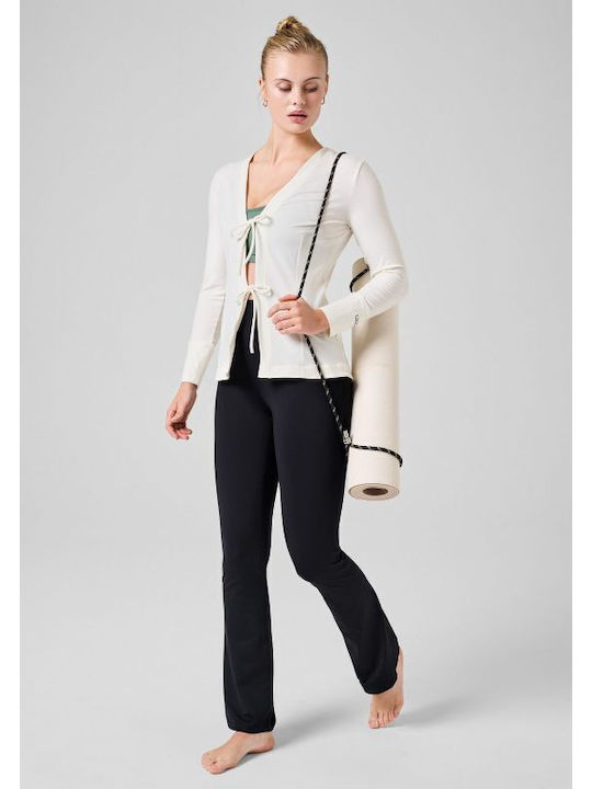 Damen Gestrickte Strickjacke Weiß