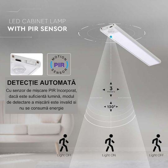 LED Iluminare Liniară De Perete Alb Rece 60 cm