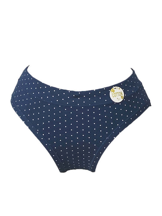 Baumwoll Damen-Slip Blau 1628 Blau M