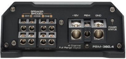 Powerbass Pbm-360.4 Mini Ενισχυτής Αυτοκινήτου 4 Καναλιών 4x 45w Rms