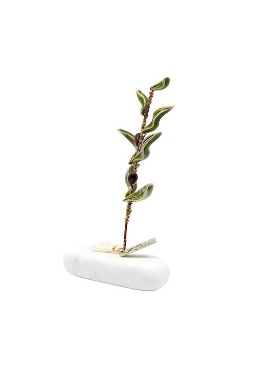 Rozos Ceramics Διακοσμητική Ελιά από Κεραμικό Υλικό 9x9cm