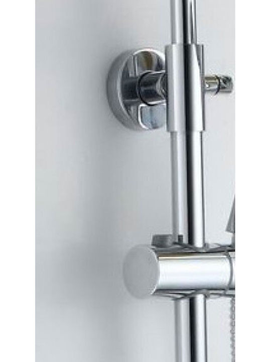 Inter Ceramic Adjustable Shower Column with Mixer Gray