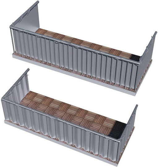 Bakaji Gray Shade Divider with PVC Coating 0.9x6m 450gr/m²