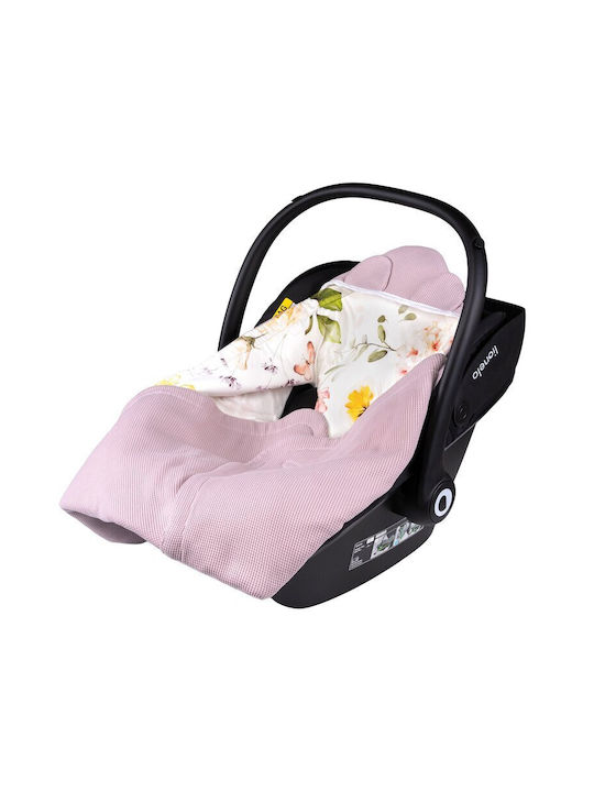 Lionelo Pătură Tip Swaddling și Leagăn Din Bumbac Roz 90x90 cm