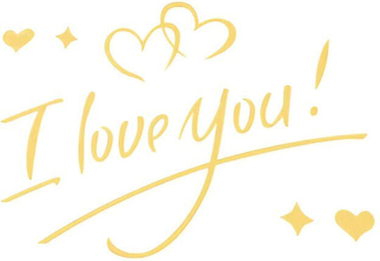 Sticker I Love You Alista Home Tematică Dragoste 21x29 Cm Auriu