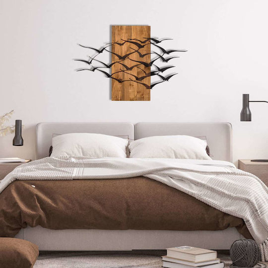 3D Mixed Art Black Wooden Wall Decor 86x3x58cm 3D Mixed Art Black Wooden Wall Decor 86x3x58cm