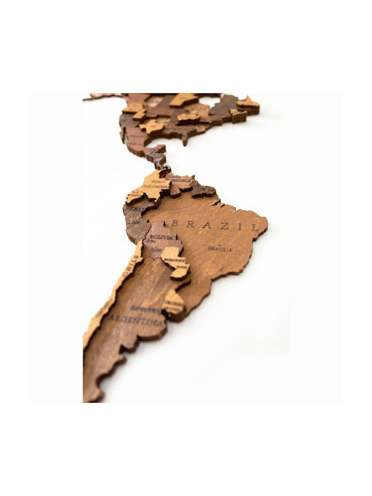 Ewa 3D Wall Decor World Wooden 100x55cm