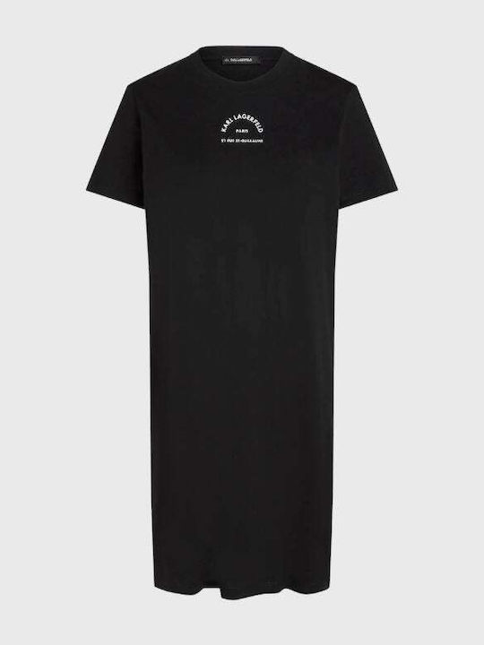 Καλοκαιρινό Mini T-shirt Φόρεμα Black