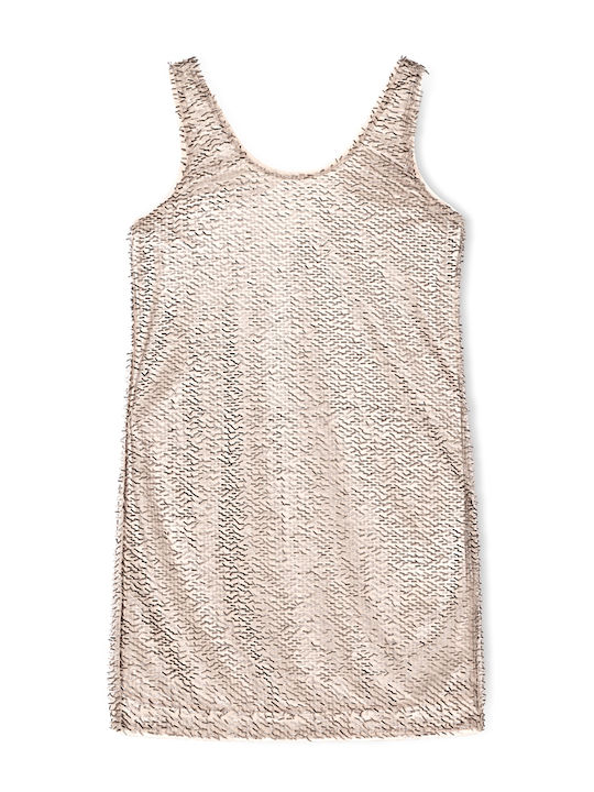 Armani Exchange με Παγιέτες Φόρεμα Βραδινό Ροζ