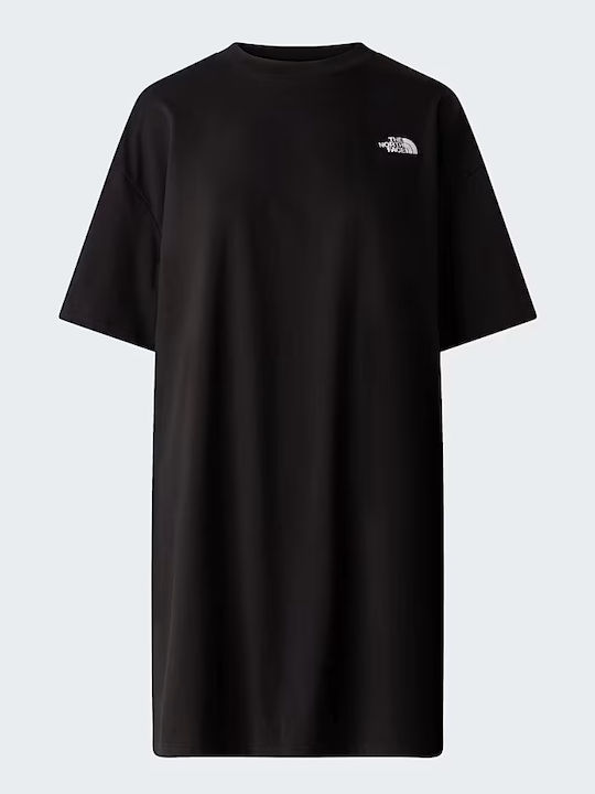 Summer Mini Athletic T-Shirt Short Sleeve Black Dress