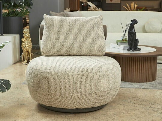 Veluso Drehbarer Sessel Beige 85x45x87cm