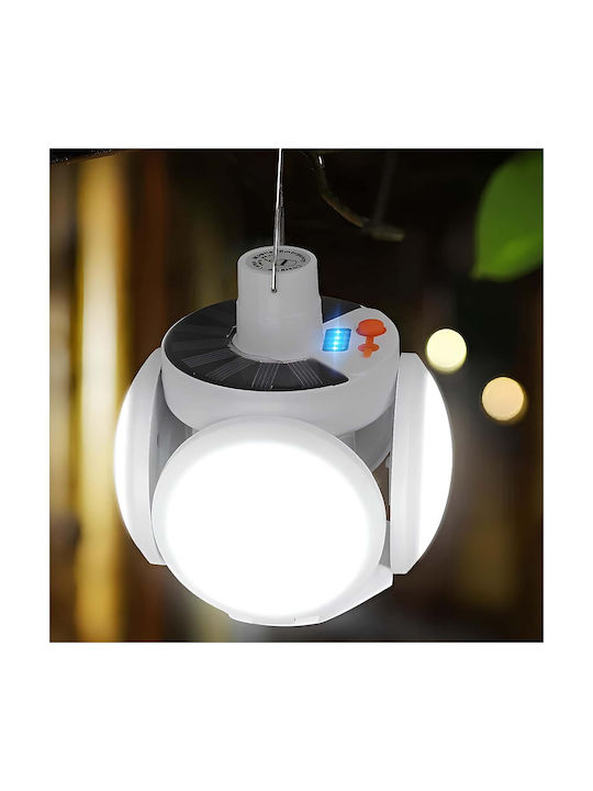 Avizar Lampă LED SMD 3W Design Fotbal USB Reîncărcabilă Solar Albă