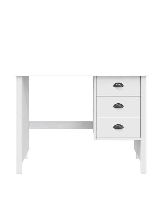 Schreibtisch Aus Massivholz Weiß 100x45x74cm