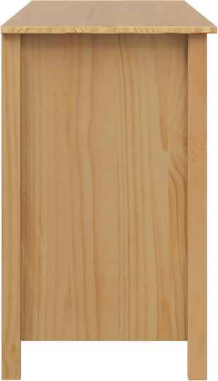 Γραφείο Hill από Μασίφ Ξύλο Καφέ 100x45x74εκ.
