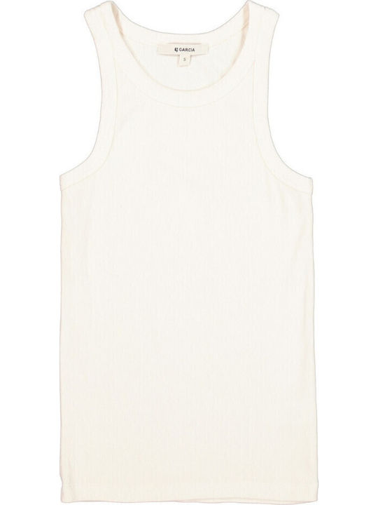 Women's Cotton Sleeveless Beige Blouse