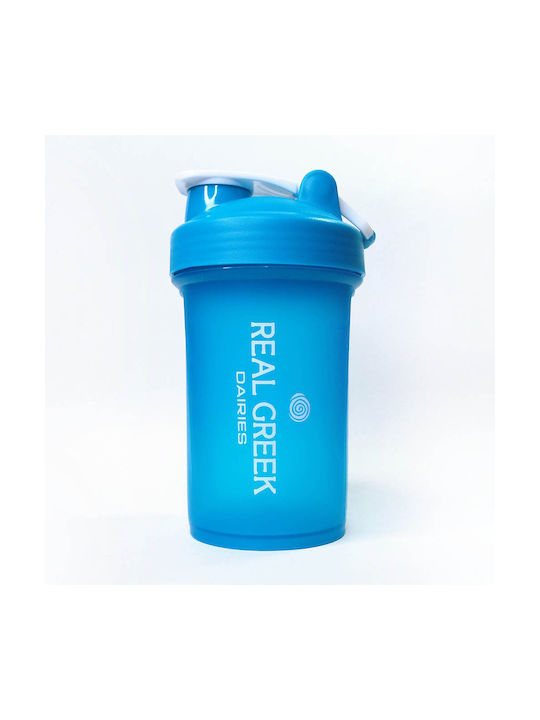Real Greek Dairies Protein Shaker 500ml Plastic Blue