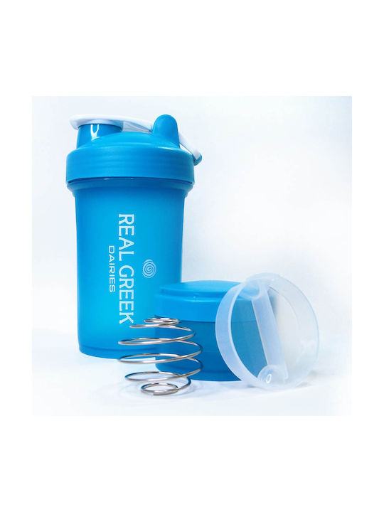 Real Greek Dairies Protein Shaker 500ml Plastic Blue