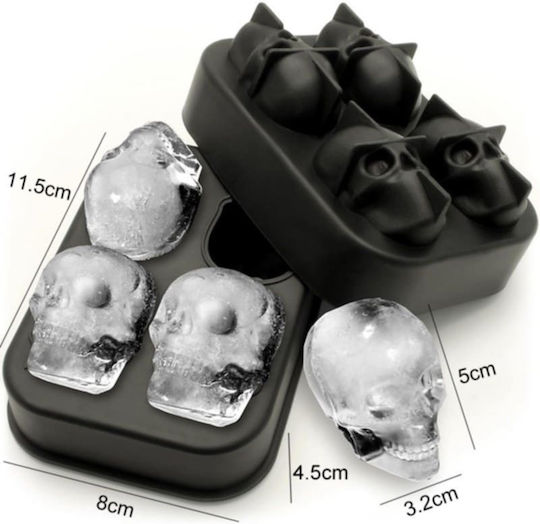 A Patra Formă Pentru Cuburi de Gheață Craniu 4th Ice Cubes Skull Molfs