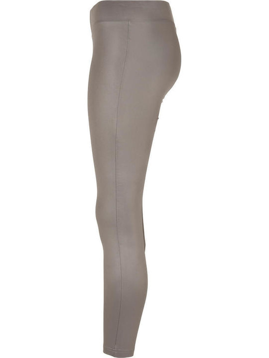 Women's Cropped Legging Shiny & High Waisted Asphalt