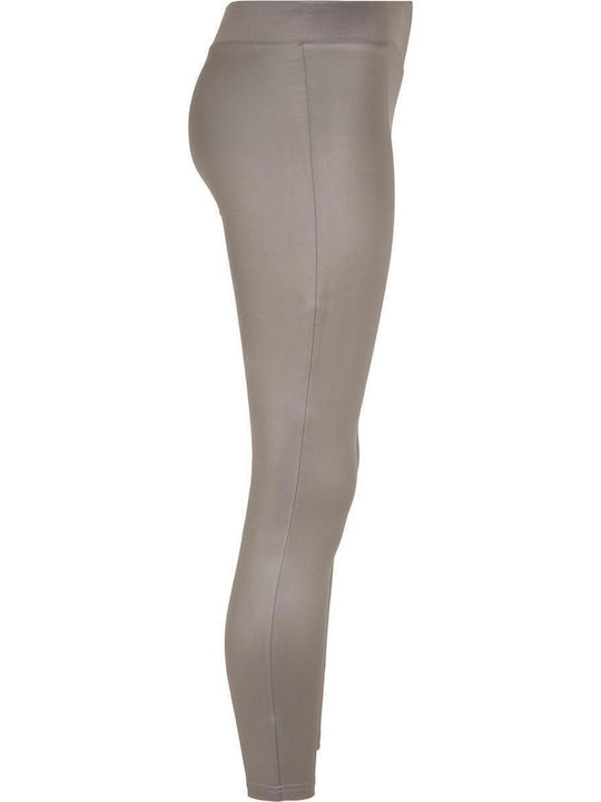 Women's Cropped Legging Shiny & High Waisted Asphalt