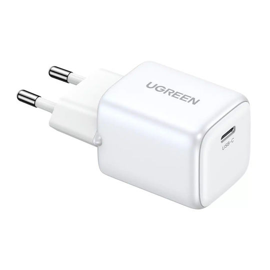 Ugreen Charger Without Cable GaN with USB-C Port 20W Power Delivery Whites (X512)