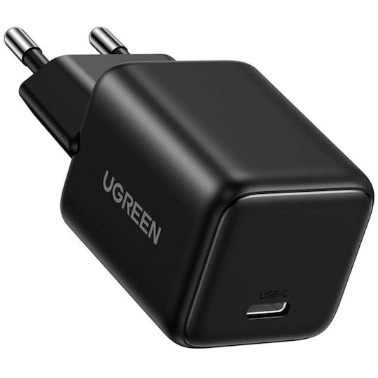 Ugreen Charger Without Cable GaN with USB-C Port 30W Power Delivery / Quick Charge 4.0 Blacks (X513)