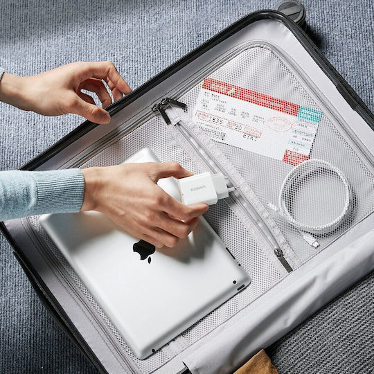 Ugreen Φορτιστής Χωρίς Καλώδιο με Θύρα USB-C 20W Power Delivery Λευκός (CD137)