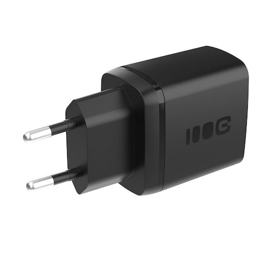 Green Cell Charger Without Cable with USB-C Port 30W Power Delivery Blacks (PowerSource Solo30)