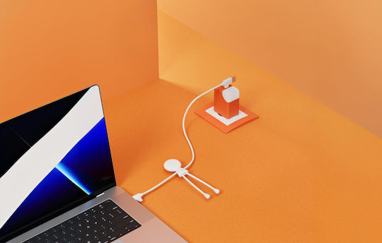 Xoopar Φορτιστής Χωρίς Καλώδιο GaN με Θύρα USB-A και Θύρα USB-C 65W Power Delivery Πορτοκαλί (Ice-G)