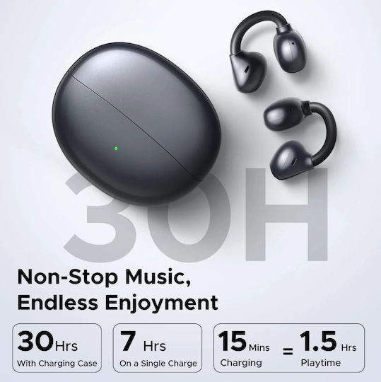 Ugreen ClipBuds Bluetooth Handsfree Ακουστικά με Αντοχή στον Ιδρώτα και Θήκη Φόρτισης Διάφανο