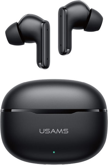 Usams E05 In-ear Bluetooth Handsfree Căști cu Carcasă de Încărcare Negru
