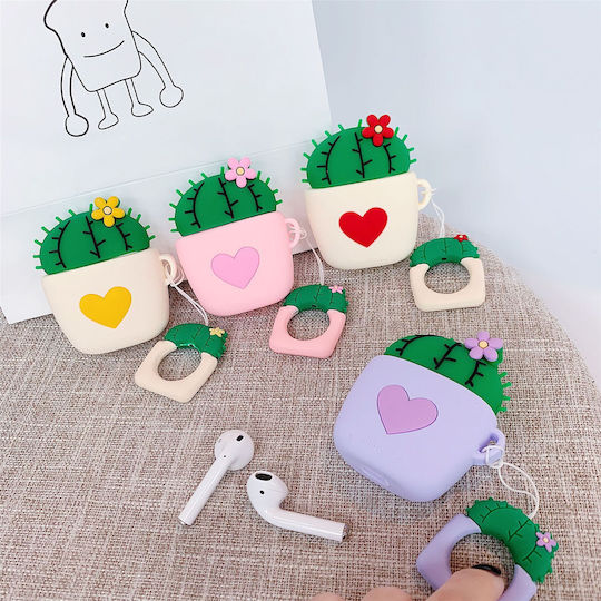 Lykl Cactus Silicone Case Yellow for Apple AirPods