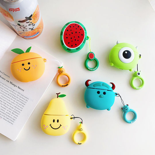 Lykl Orange Hülle Silikon in Orange Farbe für Apple AirPods