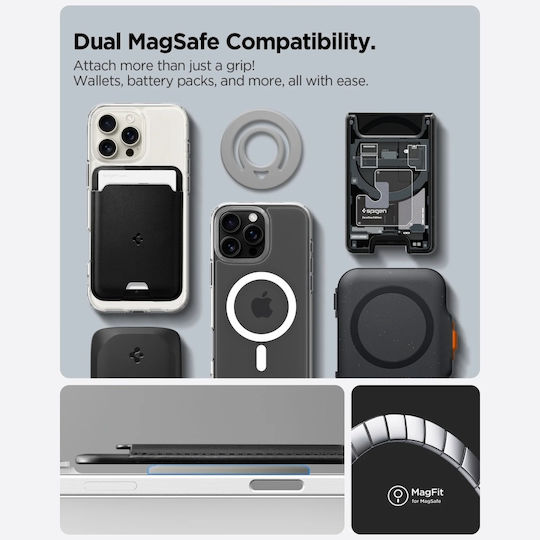 Spigen Dual Pop Magsafe Ring Holder Cell Phone Stand in Gray Color