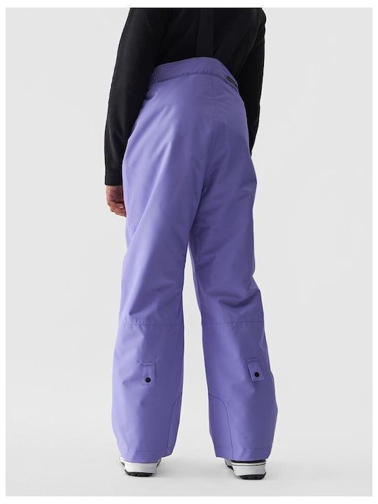 4F 4FJWAW24TFTRF659-51S Kids Dungarees for Ski & Snowboard Purple