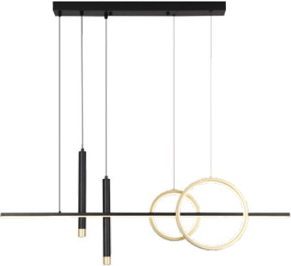 Viokef Combo LED Κρεμαστό Φωτιστικό Μαύρο 100x30x140εκ. Viokef Combo LED Κρεμαστό Φωτιστικό Μαύρο 100x30x140εκ.