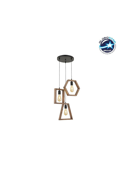 GloboStar Ember Hängelampe Schwarz mit Fassung E27 35x40x70cm.