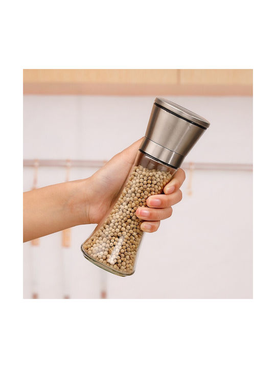 Alista Home Râșniță Manuală de Piper din Sticlă Maro 19.2cm