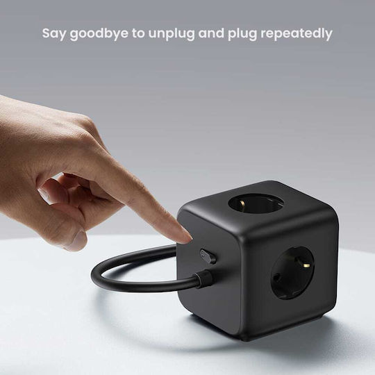 Ugreen Πολύπριζο 3 Θέσεων με 2 USB-A, 2 USB-C και Καλώδιο 1.8m