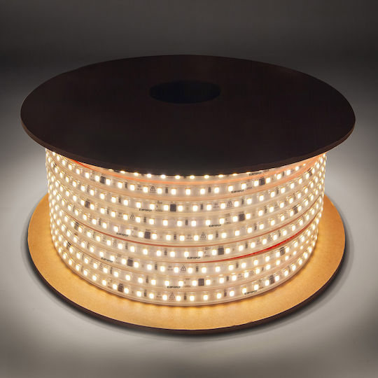 Eurospot Waterproof LED Strip 220V Warm White Light 5m SMD2835 Type