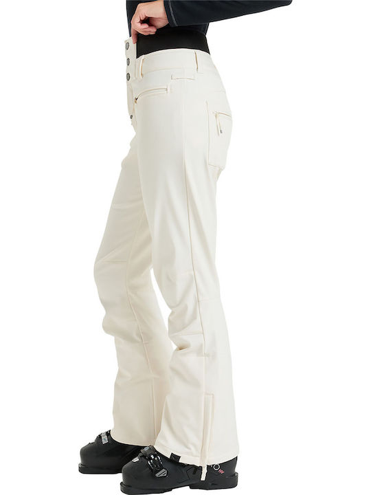 Roxy Rising High Snow ERJTP03295-WCF3 Γυναικείο Παντελόνι Σκι & Snowboard Soft Shell Λευκό