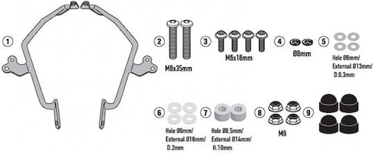 Givi Motorcycle Windshield & Windscreen Installation Kit for Honda Rebel AL1182A
