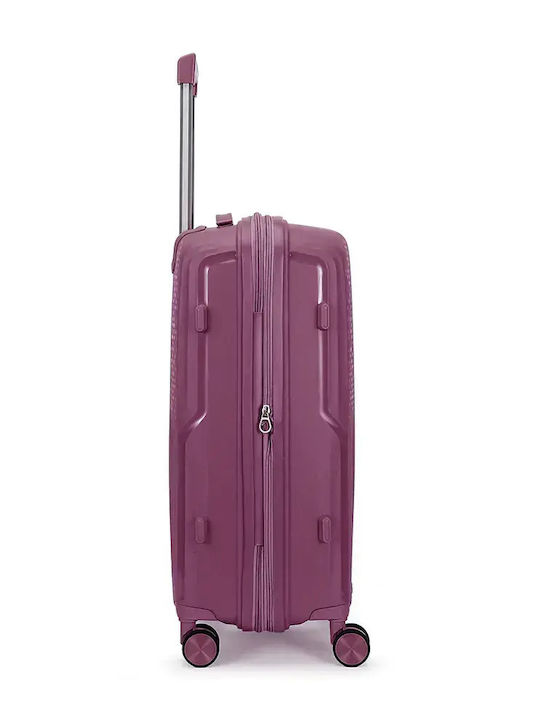 Amber Forecast Hard Travel Suitcases Purple with 4 Wheels Set of 3 Pieces