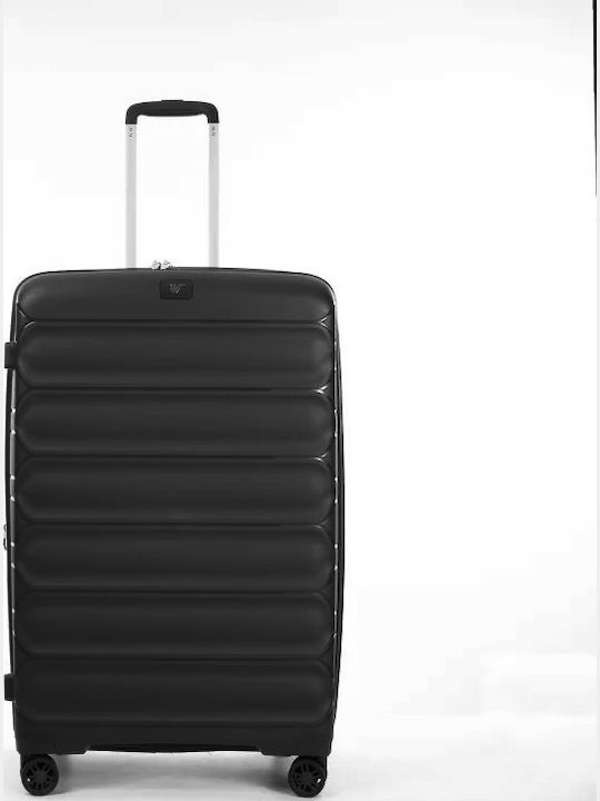 Verage Large Hard Suitcase Black with 4 Wheels Height 77cm